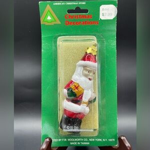 NIB Vintage Woolworth Santa Claus Christmas Ornament 4.5”